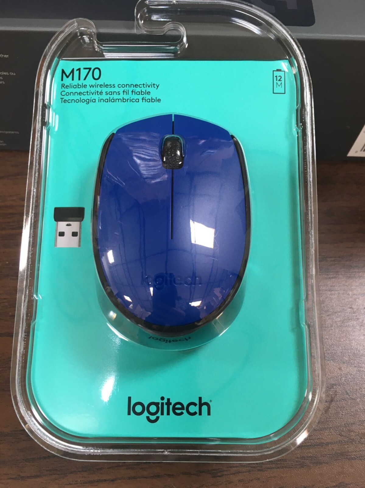 Logitech M170 Wireless Optical Mouse( receiver under battery cover)