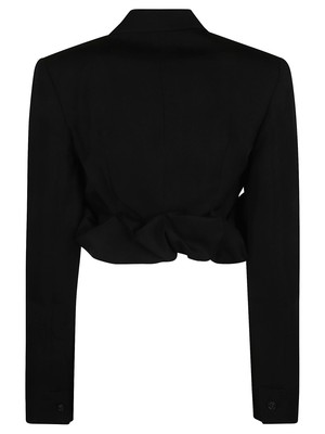 Pre-owned Jacquemus La Veste Croissant Wool Jacket In Black