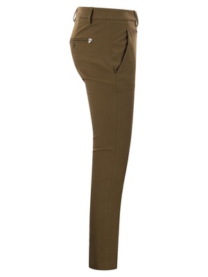 Pre-owned Dondup Perfect - Slim Fit Stretch Trousers In Green