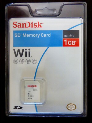 SanDisk SD Memory Card, 1GB,  for Wii, New & Sealed