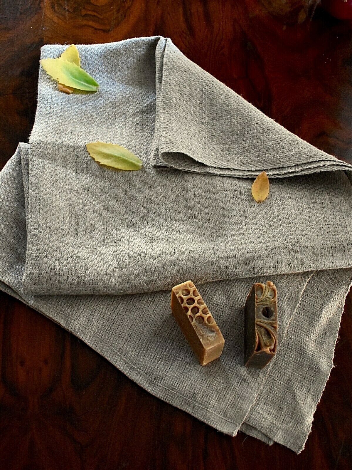 Organic 100% Hemp Towel Bath Large Size Soft Handwoven Undyed Sustainable