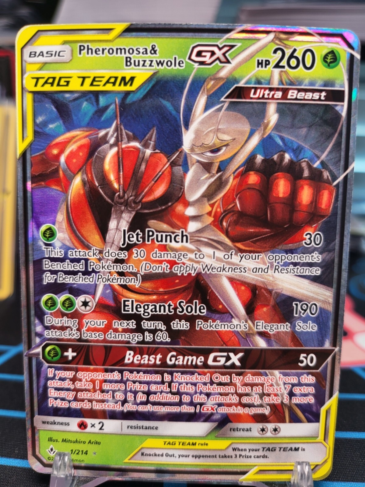 Pheromosa & Buzzwole GX 1/214 Sm-Unbroken Bonds Holo | eBay