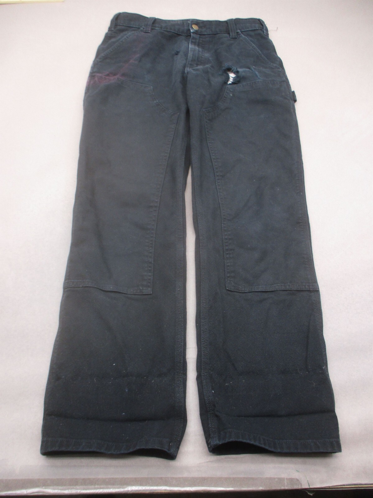carhartt double knee 30✖️32 新品 Carhartt Size 30x32 Mens Black Cotton Blend Double Knee