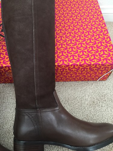 Pre-owned Tory Burch Tory Buch Brown Simone Over The Knee 35mm Boot Choose Your Size