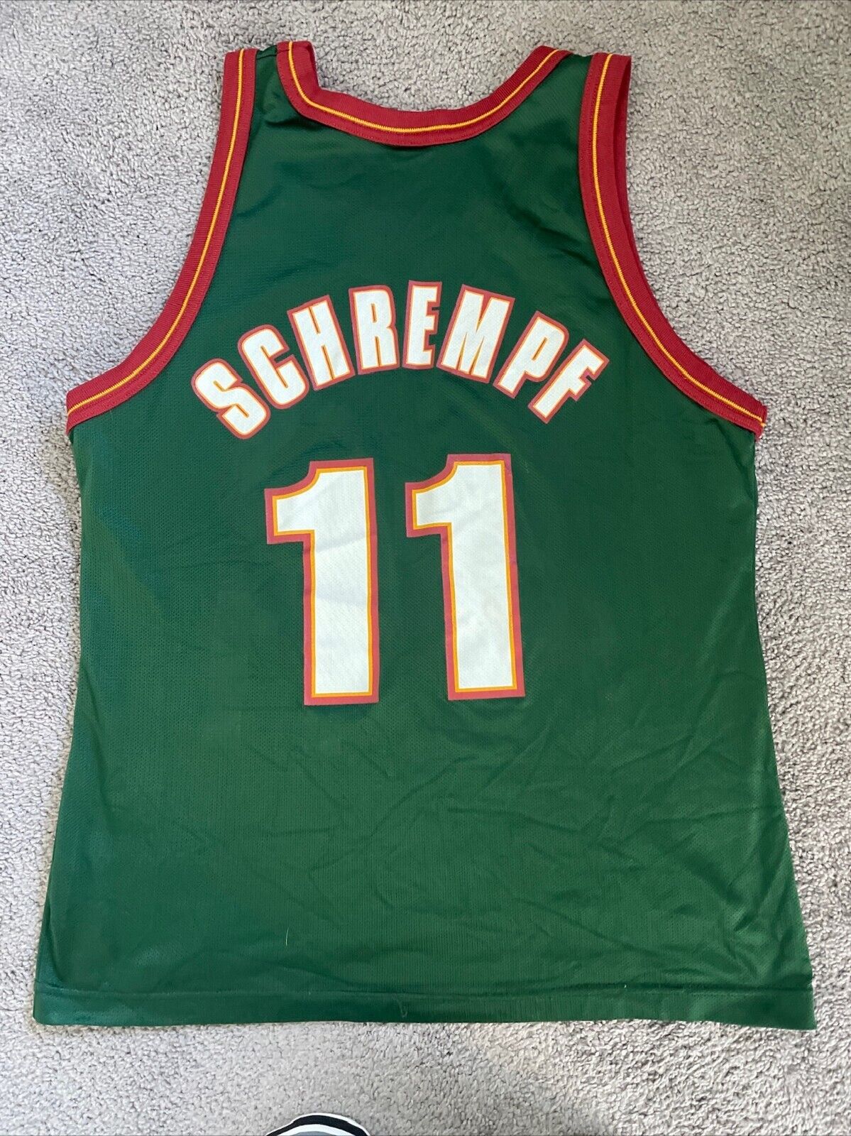 DETLEF SCHREMPF Champion SEATTLE SUPERSONICS Jersey 44 NBA DETLEF SCHREMPF Champion SEATTLE SUPERSONICS Jersey 44 NBA