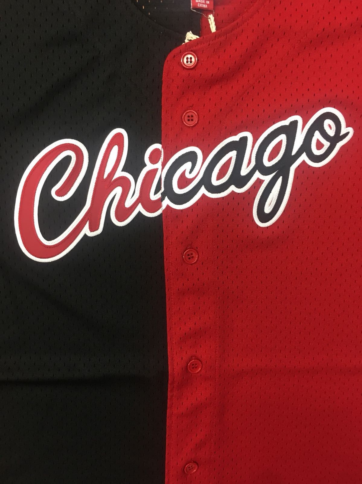 bulls button down jersey