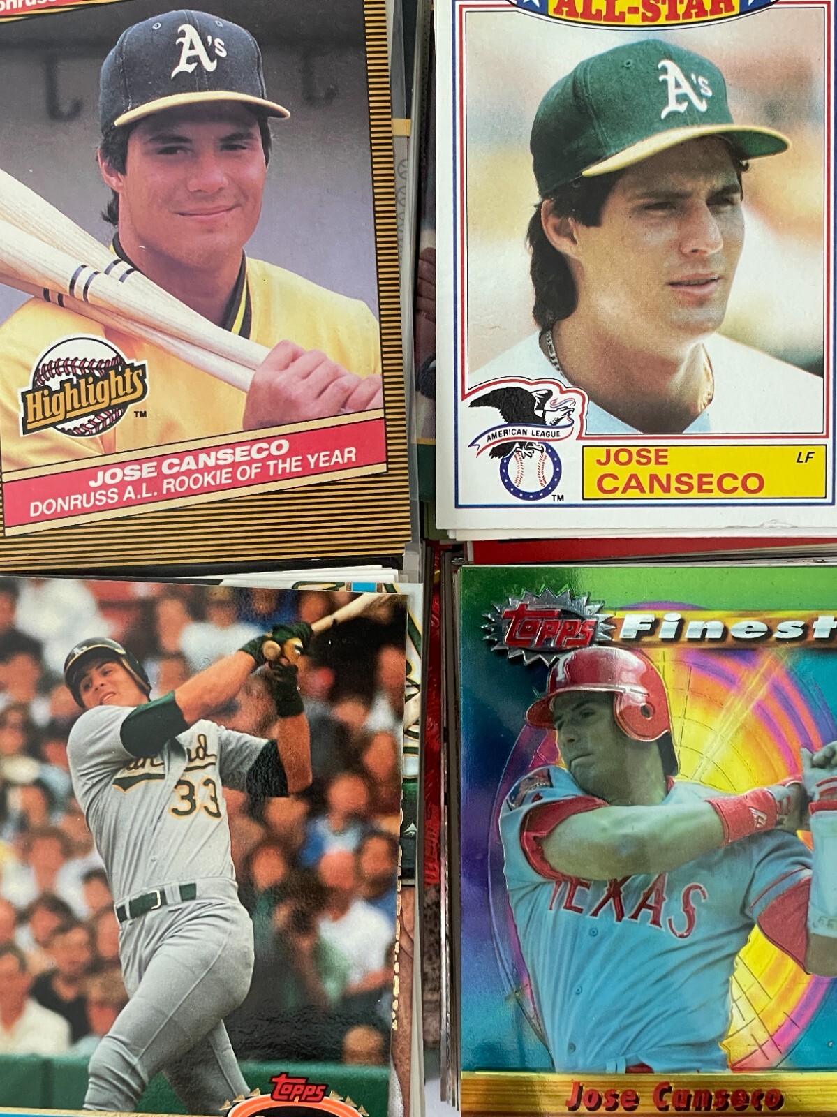Jose Canseco  1991Donruss Elite含む3枚セット Jose Canseco 1991Donruss Elite含む3枚セット Auction Prices