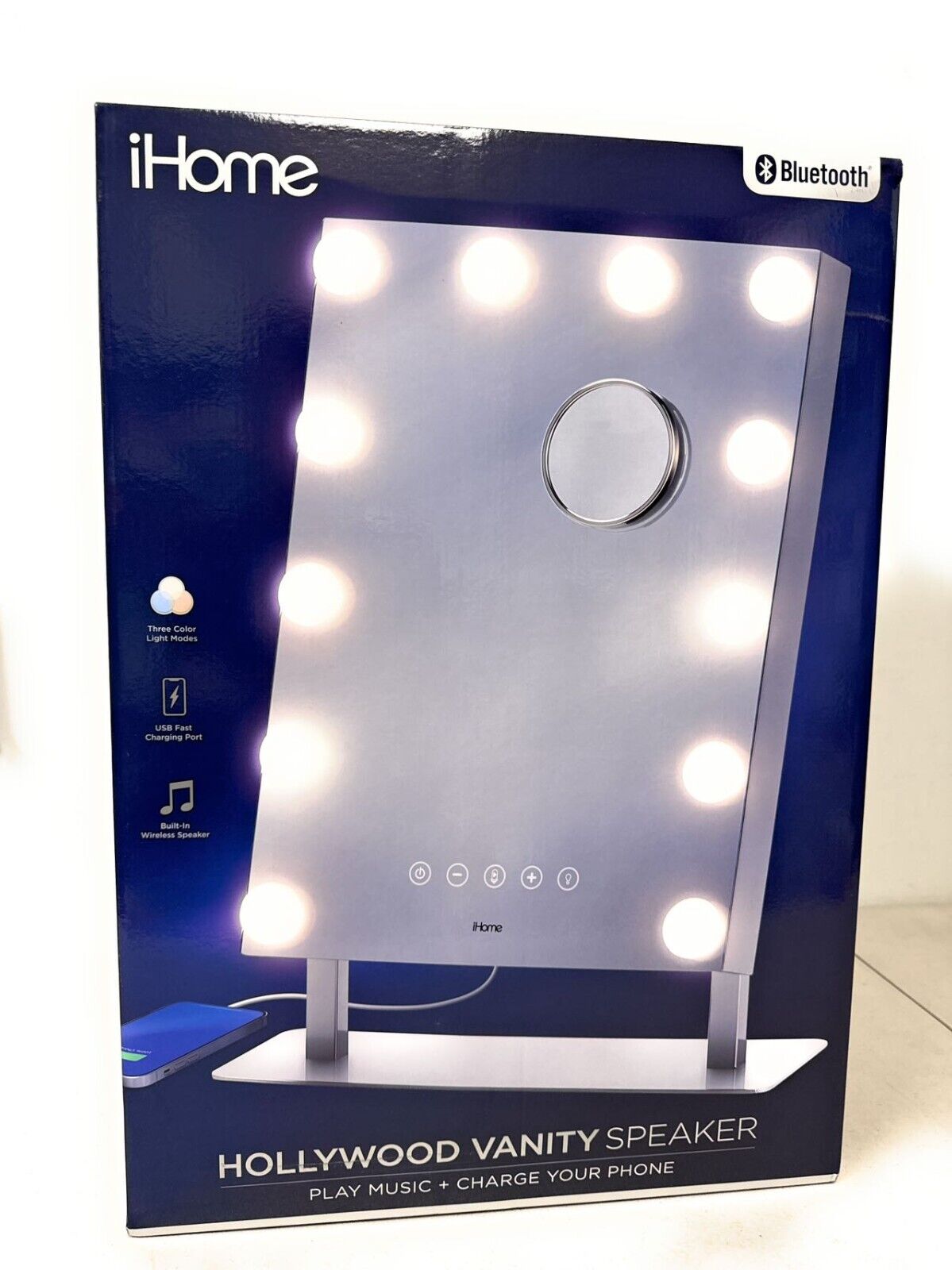 iHome Hollywood Pro Mirror with Bluetooth 3 Color Modes iHome Hollywood Pro Mirror with Bluetooth 3 Color Modes