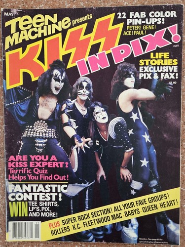 KISS TEEN MACHINE presents KISS in Pix Vintage Magazine 1978