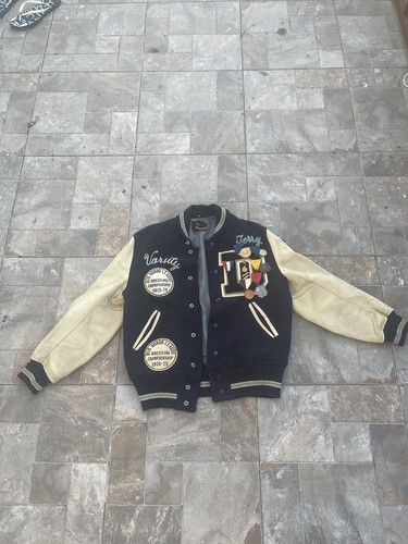 Vintage Navy blue 70s letterman jacket with medals on the patch | eBay