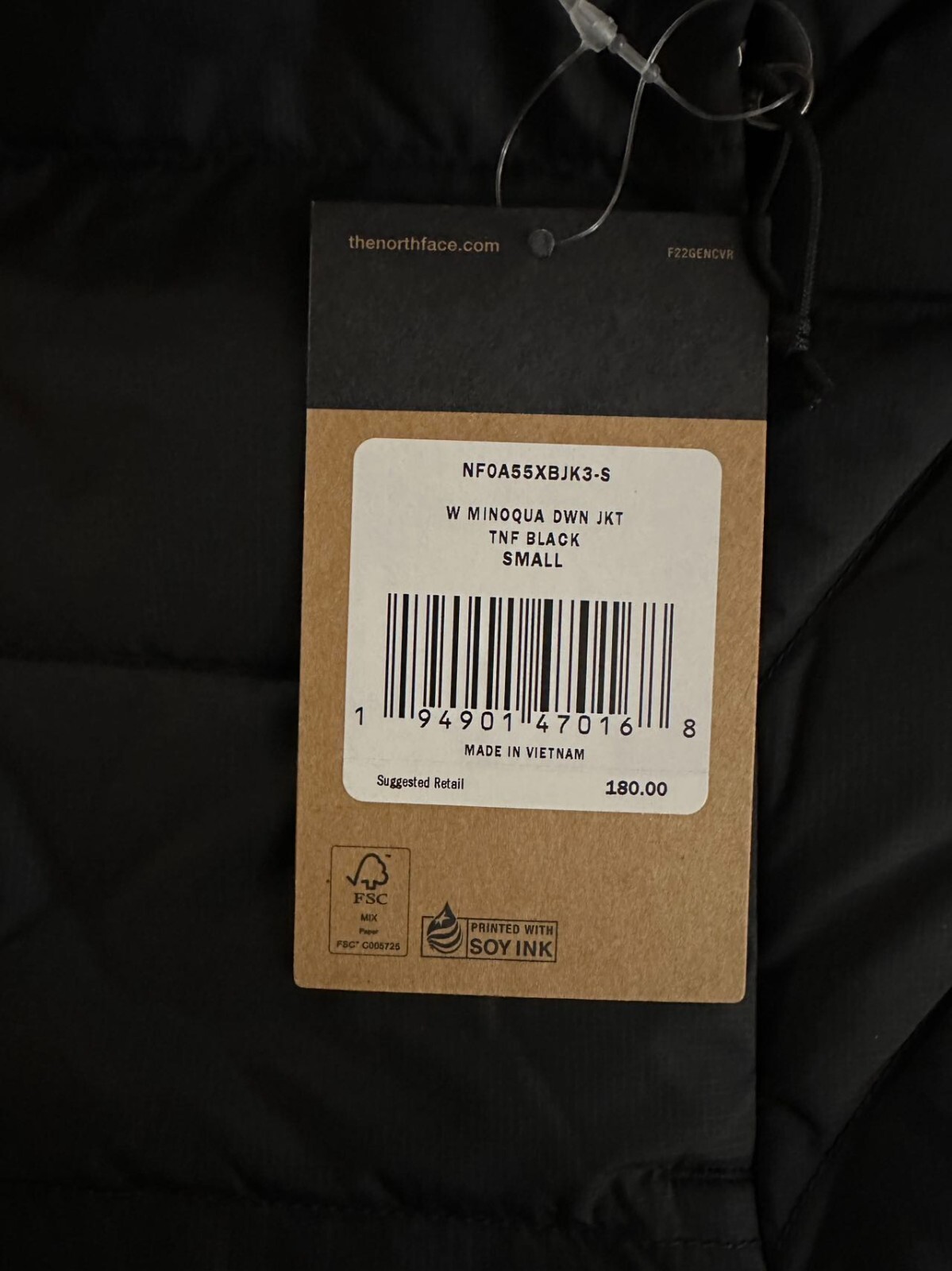 Womens The North Face Minoqua Insulated Puffer Jacket 550-Down TNF Black