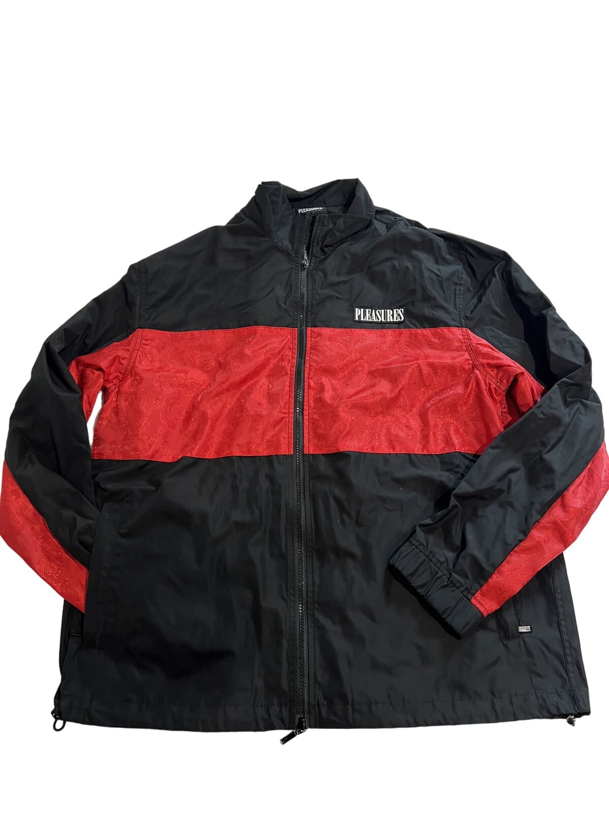 PLEASURES Blast Track Jacket in Black Red | eBay