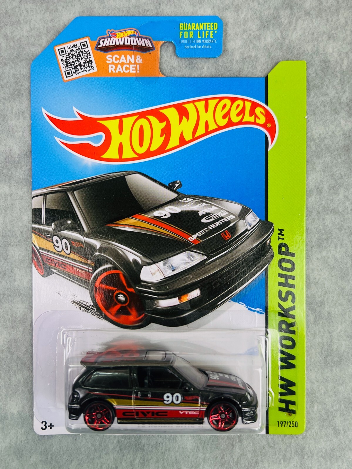 🎌🎌🎌Hot Wheels '90 Honda Civic EF Black HW Workshop HW21