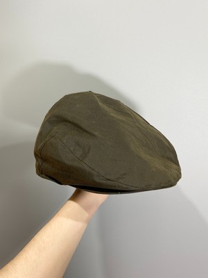 Barbour Classic Flat Cap Olive Green Wax MHA0003OL71 Size 7 3/8