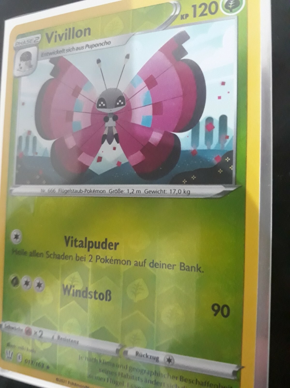  Pokemon Karte Vivillon RARE Card MINT TCG REVERSE HOLO FOIL 