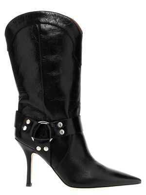 Pre-owned Paris Texas 'june' Boots In Black