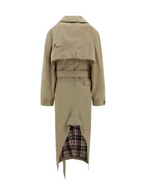 Pre-owned Balenciaga Deconstructed Gabardine Trench Coat In Beige