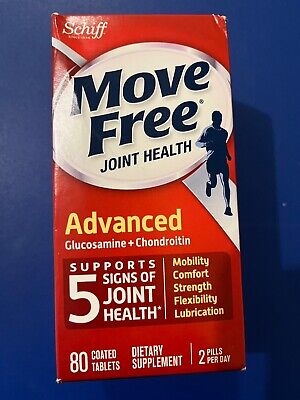 Schiff Move Free ADVANCED Glucosamine+Chondroitin 80 Tablets New 03/2024