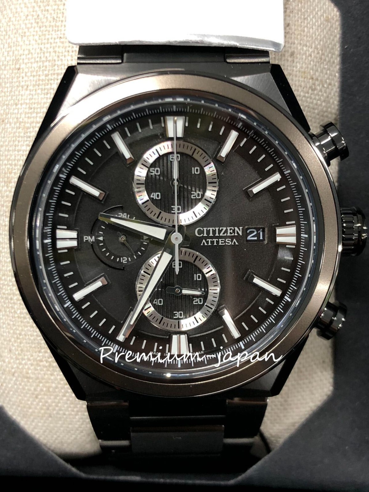 送料無料 通販 ファッション CA0835-61H ATTESA CITIZEN ACT Series Titanium Black Line 時計