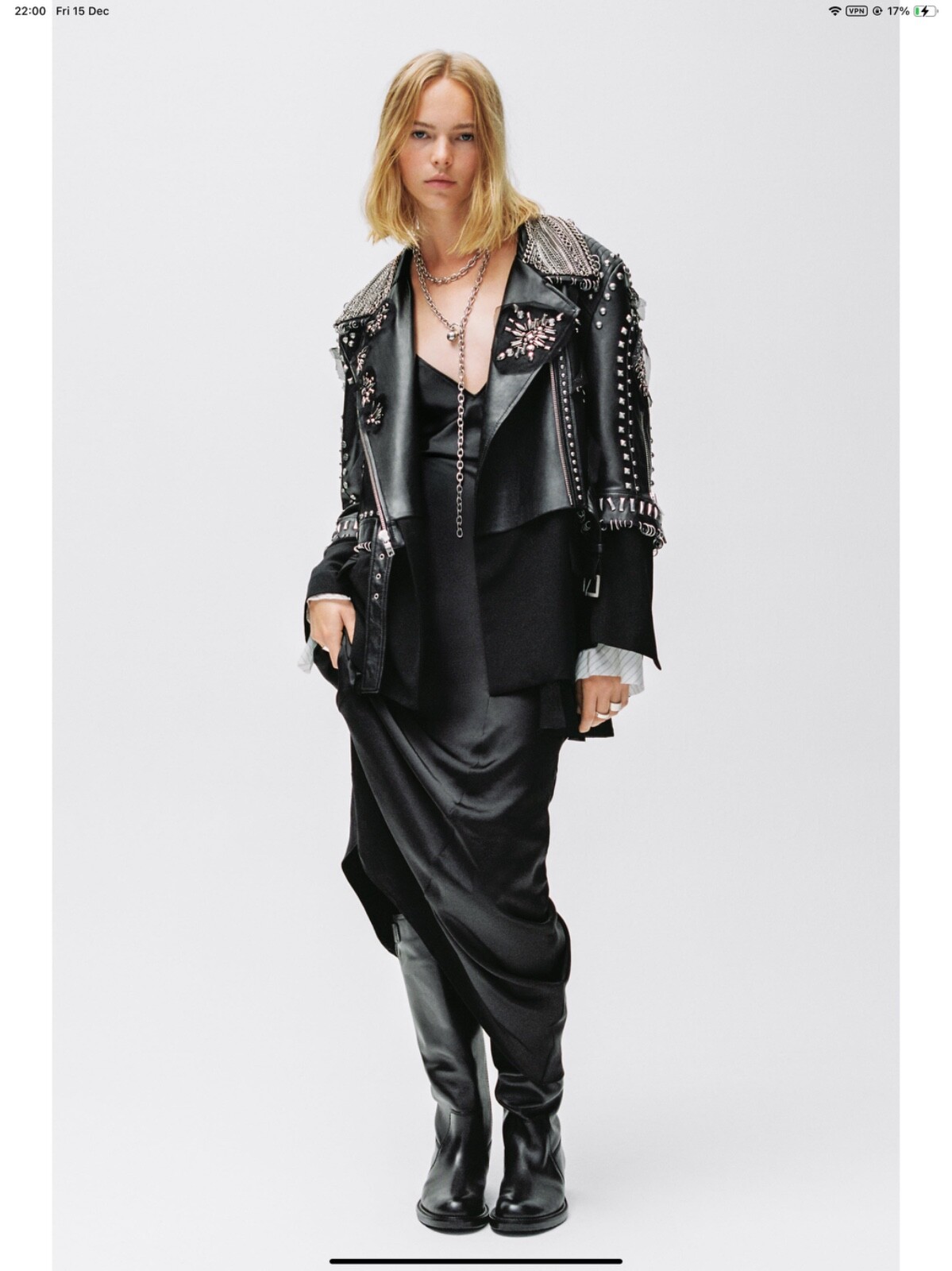 Zara Studded Leather Jacket Size S Limited Edition | eBay Zara Studded Leather Jacket Size S Limited Edition | eBay