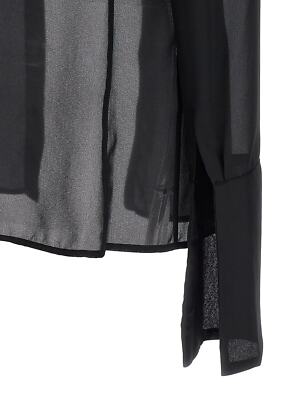 Pre-owned Monot 'georgette' Shirt In Black