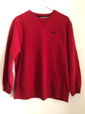 VTG  Reebok Sweatshirt Youth XL Red Pullover Crewneck 90s