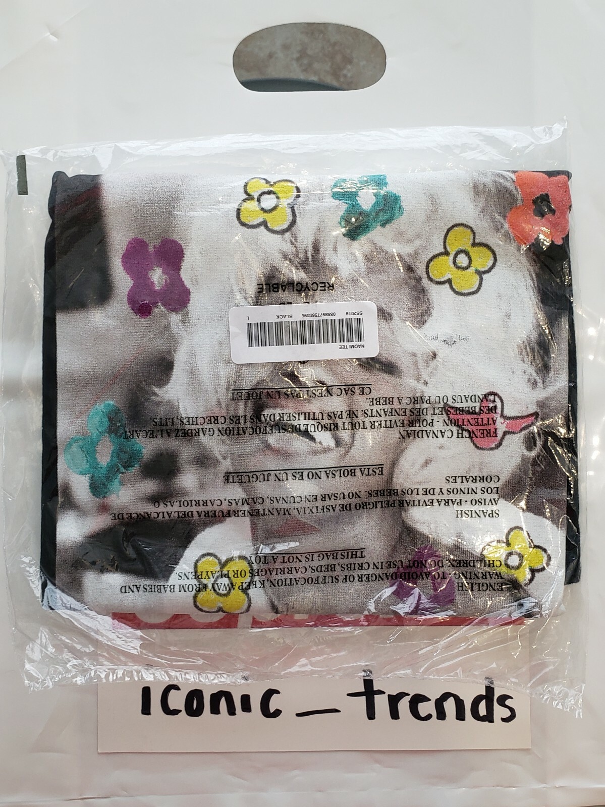 Supreme Naomi Tee Black Large Authentic SS20 Bogo NEW | eBay