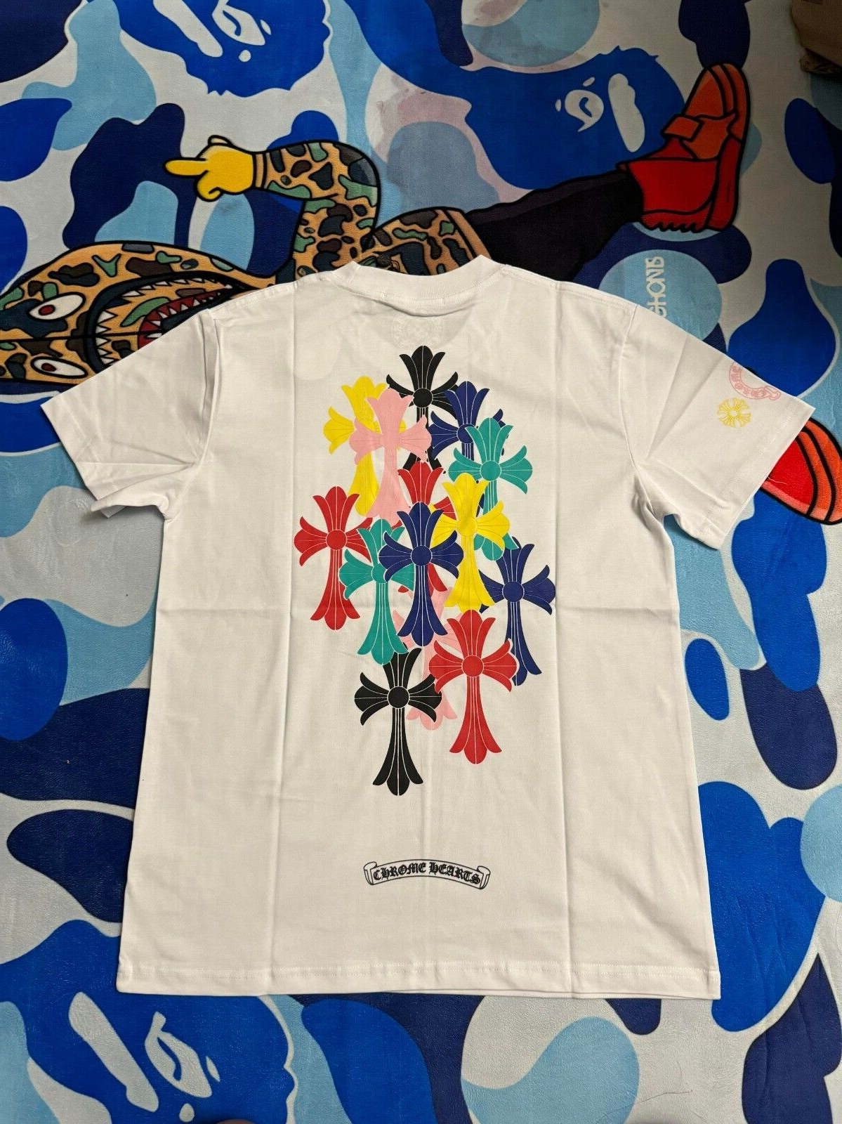 CHROME HEARTS CHROME HEARTS LOGO POCKET T-SHIRT ( WHITE ) / SIZE M/ L/ XXL