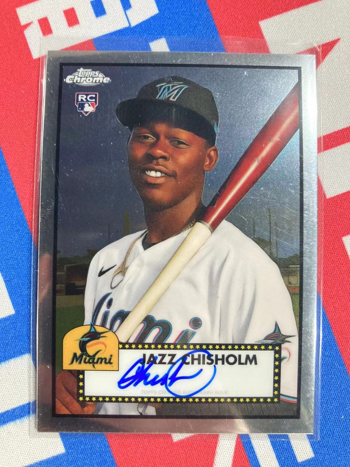 超爆安 Jazz Chisholm Auto RC Anniversary Platinum Chrome Topps 2021 Topps