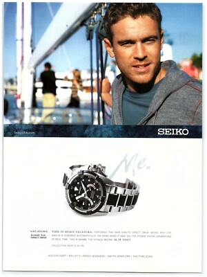 2007 Seiko Velatura Kinetic Direct Drive Watch Print Ad, Luxury Time Piece Me