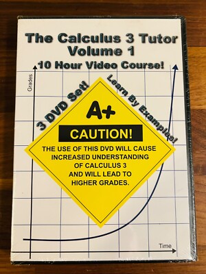 Calculus 3 Tutor, Volume 1 - 10-Hour Video Course 3-DVD Set For Better Grades