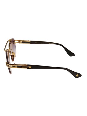 Pre-owned Dita Dts139-a-01-z Grand-evo Two Yellow Gold - Black W Sunglasses In Gray
