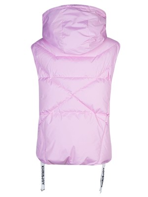 Pre-owned Khrisjoy Logo Zip Hooded Gilet In Pink