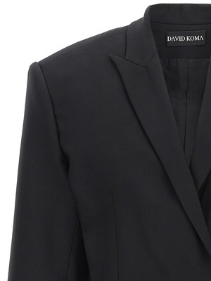 Pre-owned David Koma 'cropped' Blazer In Black