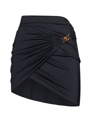 Pre-owned Versace 'medusa'costum Cover Skirt In Black