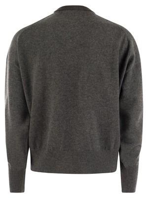Pre-owned Brunello Cucinelli Cashmere Sweater With Necklace In Gray