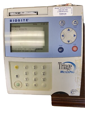 TRIAGE METER PRO from Biosite. CHEMISTRY ANALYZER