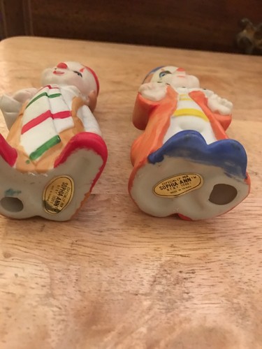 Vintage Lot Of 2 Sophia- Ann Clown Figurines