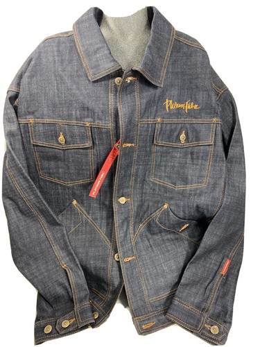 Platinum FUBU blue denim Jacket Sz XL Fat Albert Hip-Hop