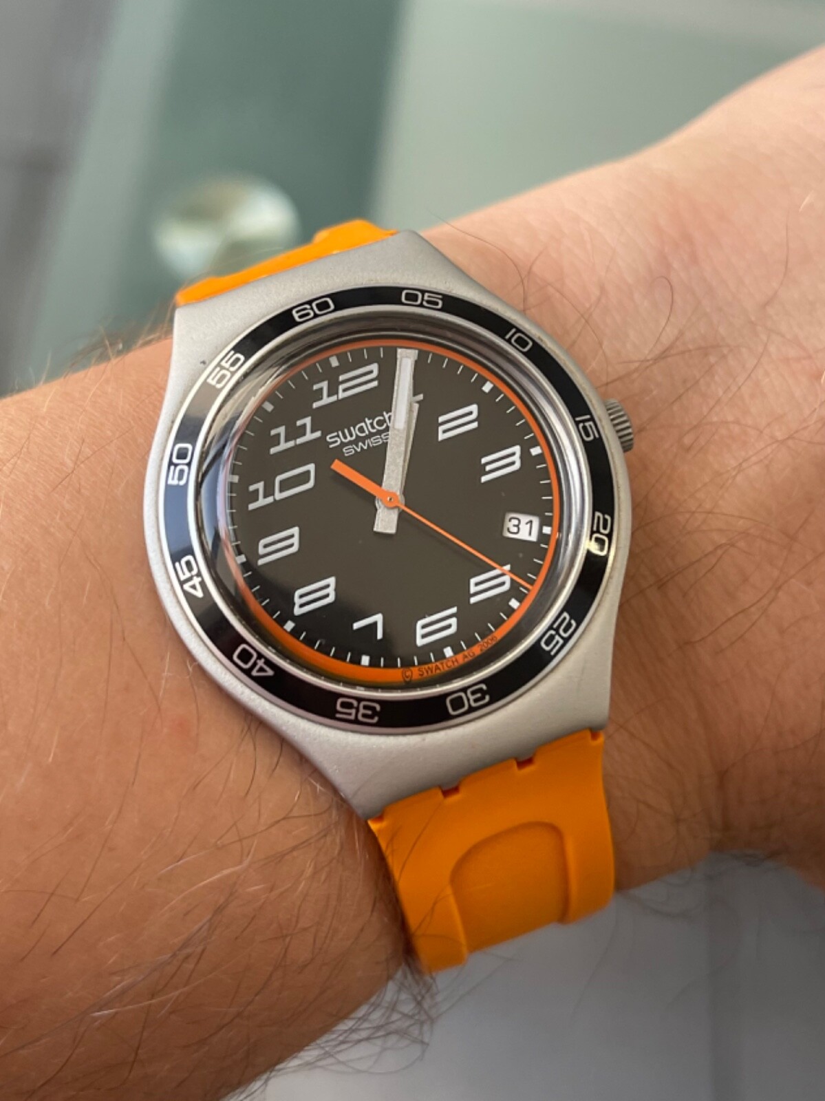 VINTAGE SWATCH IRONY BIG JUNGLE JOY YGS4029 SWISS WATCH | eBay