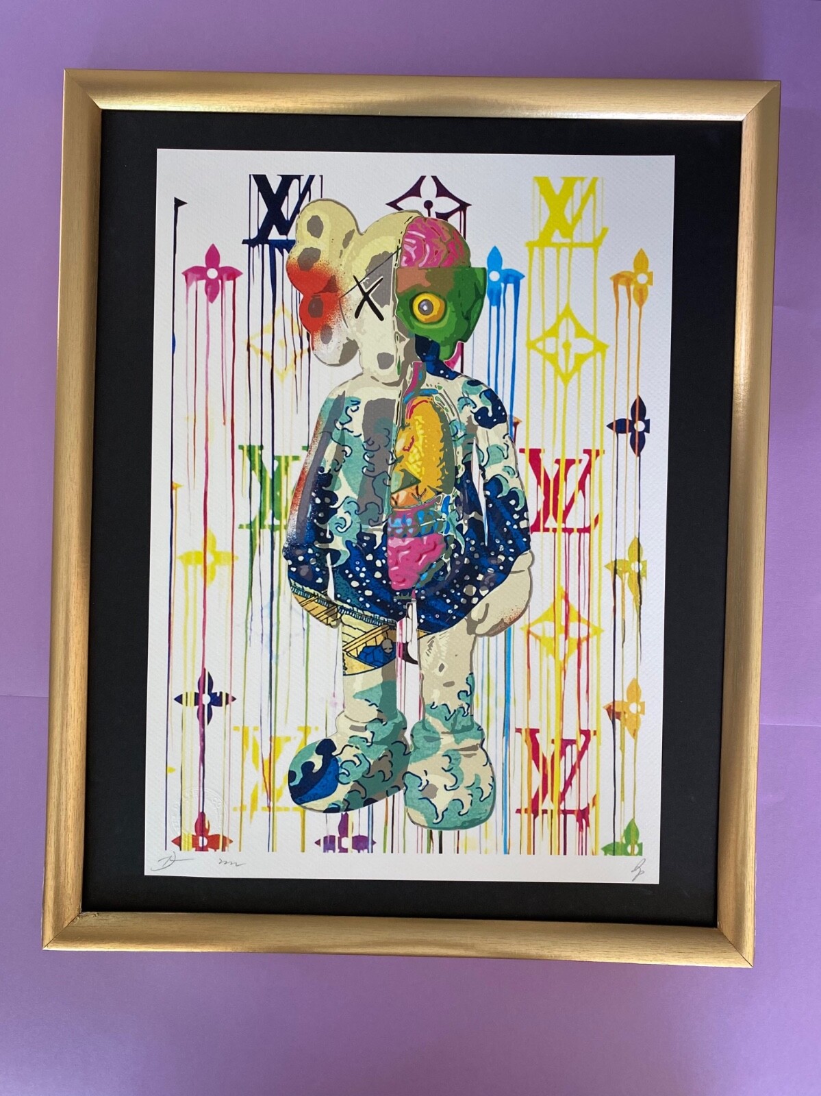 DEATH NYC Hand Signed LARGE Print Framed 16x20in PERSONAGE