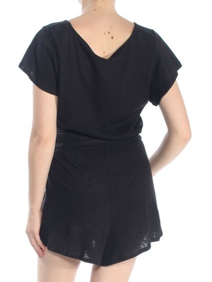 FREE PEOPLE $78 Womens New 1461 Black Ballerina Tie Waist Romper S B+B