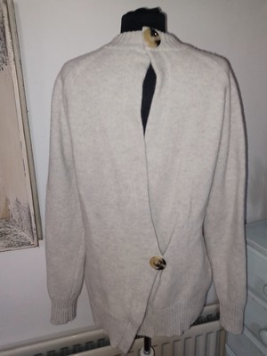 Gorgeous WITCHERY Grey  Jumper - M - Keyhole Back - See pics!