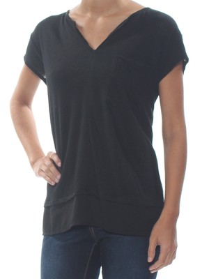 

Женский черный топ с короткими рукавами и V-образным вырезом SANCTUARY  XS