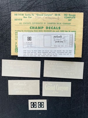 Champ HO ATSF 50' BoxCar Grand Canyon - Map Scheme HB-141M