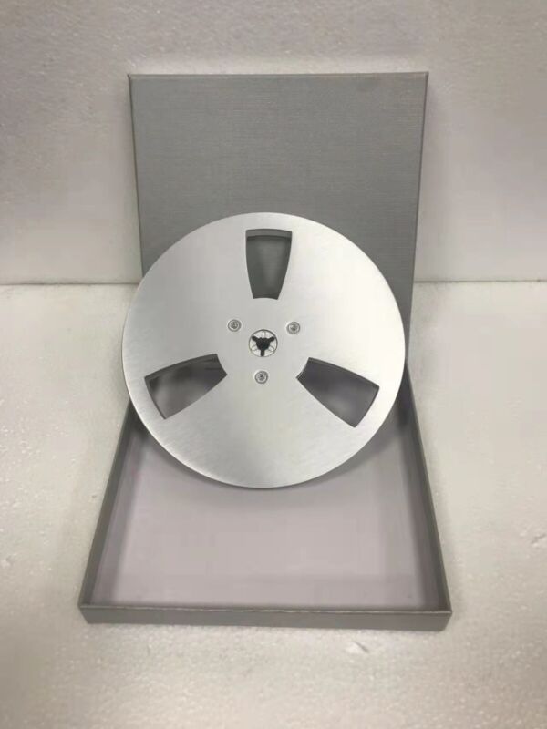 AMPEX/TEAC/AKAI/PIONEER 7" METAL REEL IN SILVER W/BOX! SHIPPING FROM US!