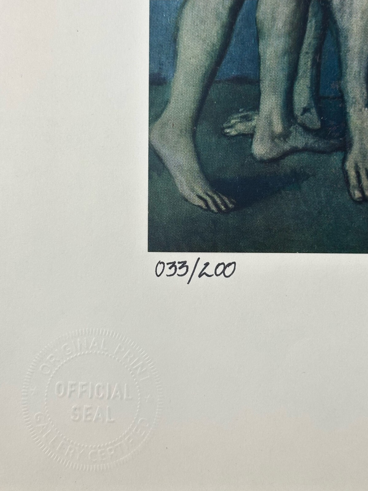 Pablo Picasso Original Signed Print La Vie 1903 Hand-Tipped, Artwork