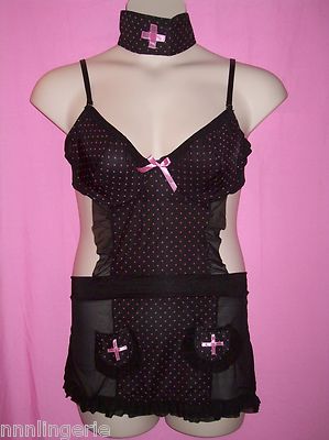 Naughty and Nice Lingerie Famous Maker Plus Size 3Pc Say Ahh! Apron, Hat & Thong