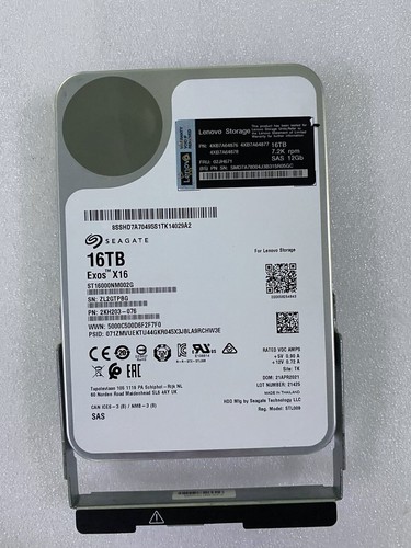 Lenovo Storage 02JH671 4XB7A64876 ST16000NM002G 16T SAS 7.2K