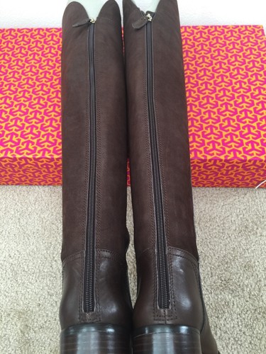 Pre-owned Tory Burch Tory Buch Brown Simone Over The Knee 35mm Boot Choose Your Size